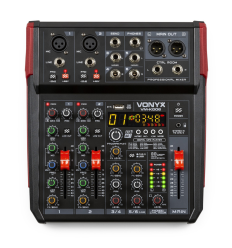 VONYX VM-KG06 MEZCLADOR PARA MÚSICA 6 CANALES BT/DSP/USB