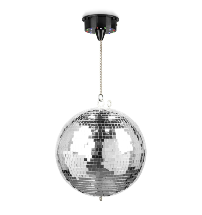 FUZZIX 151.337 MB30ML BOLA DE DISCO CON MOTOR 18 LEDS, 30CM