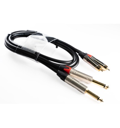 WELX BLACKWAVES RT - CABLE DOBLE RCA A DOBLE JACK 1.5 METROS