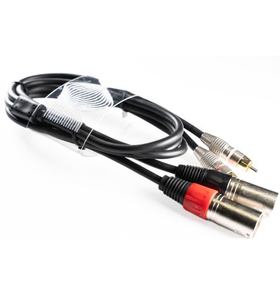 WELX BLACKWAVES CR - CABLE DOBLE RCA A DOBLE XLR MACHO 1.5 METROS