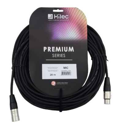 AUDIOPHONY CABLE 1 XLR MACHO A 1 XLR HEMBRA 20M PREMIUM HILEC