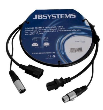 Comprar JB SYSTEMS CABLE COMBI IEC H/M - XLR M/H 1.3M | Profesional DJ