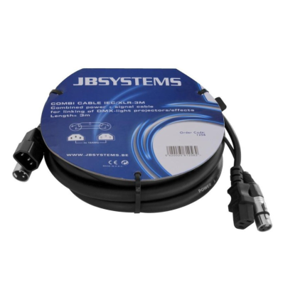 ≫ Comprar JB SYSTEMS CABLE COMBI IEC H/M - XLR M/H 3M | Profesional DJ