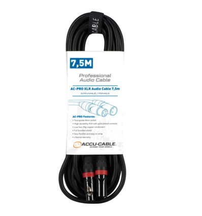 Comprar ACCU-CABLE AC-PRO XLR AUDIO CABLE 7.5M - 18.20 €