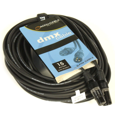 Comprar ACCU-CABLE AC-DMX3/15 3 P. XLRM/3 P. XLRF 15M DMX - 18.70 €