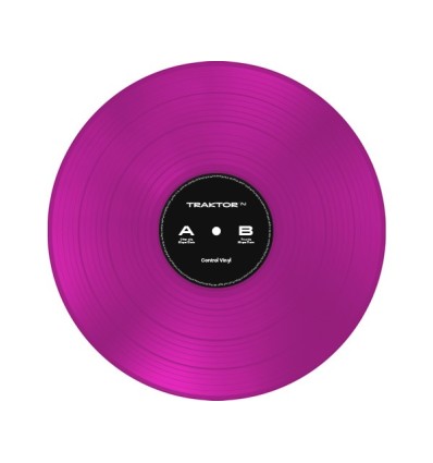 TRAKTOR CONTROL VINYL ROSA NEON TRANSPARENTE