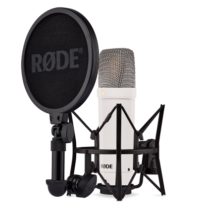 Rode NT1 Signature White – Micrófono de condensador con bajo ruido