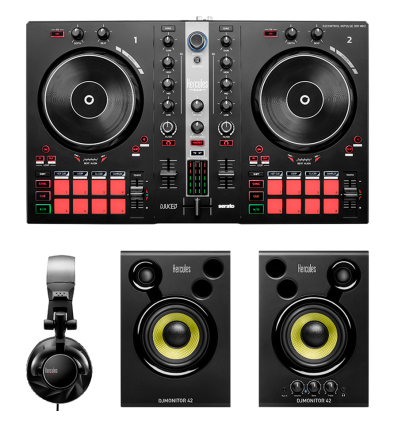 Hercules DJ Essentials Kit - Controladora, Monitores y Auriculares