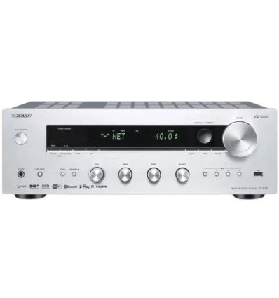 Onkyo TX-8270 Plata - Receptor estéreo con HDMI, Wi-Fi y Bluetooth