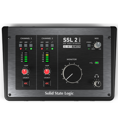 SSL 2 MKII - Interfaz de audio USB 2-in/2-out con Legacy 4K