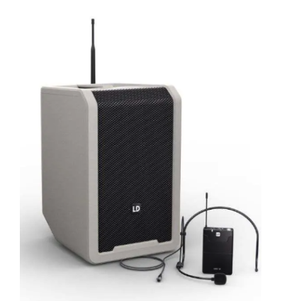 LD Systems ANNY 8 BPH B5 G - Altavoz portátil con Bluetooth y micrófon