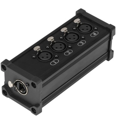 PD Connex CX187 splitter RJ45 a 4 XLR3F para eventos y escenarios