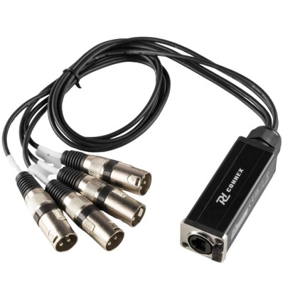 PD Connex CX190 splitter RJ45 a 4 XLR3M, 0.7 metros para eventos