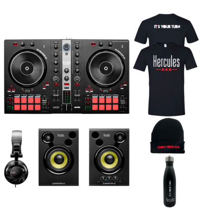 Hercules DJ Essentials Kit - Controladora, Monitores y Auriculares