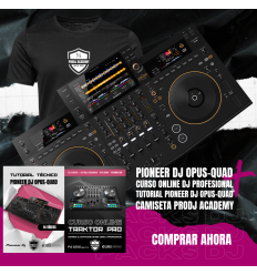 PIONEER DJ OPUS-QUAD + TUTORIAL + CURSO DJ PROFESIONAL + CAMISETA PRODJ ACADEMY