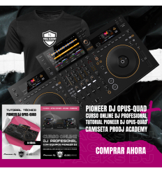 PIONEER DJ OPUS-QUAD + TUTORIAL + CURSO DJ PROFESIONAL + CAMISETA PRODJ ACADEMY