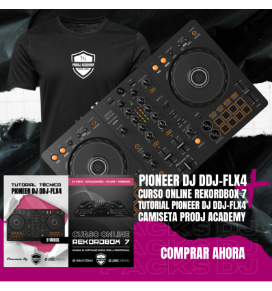 PIONEER DJ DDJ-FLX4 + TUTORIAL + CURSO REKORDBOX + CAMISETA