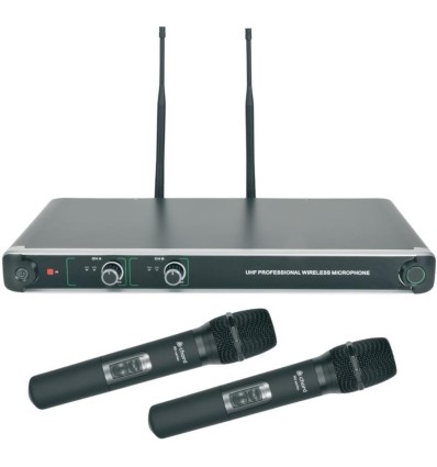 Chord NU20-H - Sistema Inalámbrico UHF con 2 Micrófonos de Mano