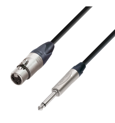 Adam Hall 5 STAR MFP 0500 - Cable de micrófono XLR hembra a Jack mono