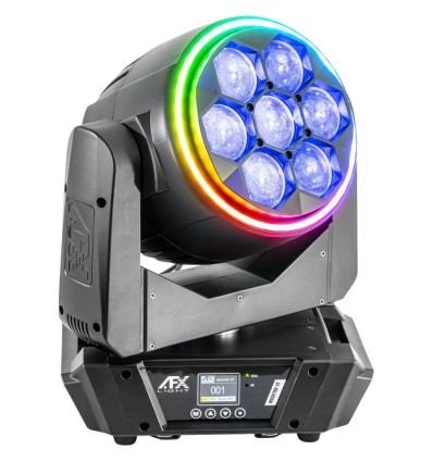 AFX WASH760-FC: Cabeza móvil wash LED 7x60W con anillo RGB