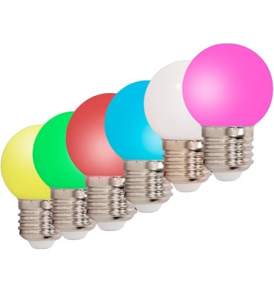 Pack de 6 bombillas LED de colores Ibiza Light LEDSTRING-6BULBS