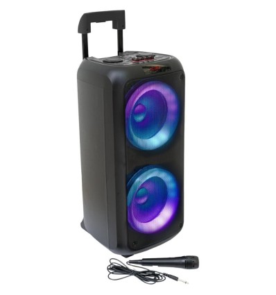 Altavoz portátil Ibiza Sound VENUS600 - 600W, Bluetooth, luces LED