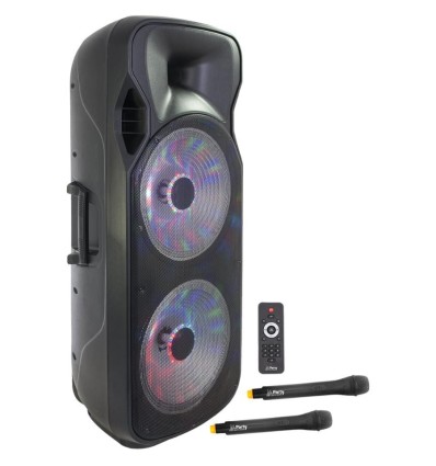 Altavoz PARTY-215LED-MKII - 1000W, Bluetooth, micrófonos UHF y LED