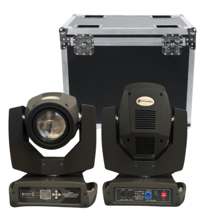 Pareja de cabezas móviles Provalux Beam 7R + flightcase