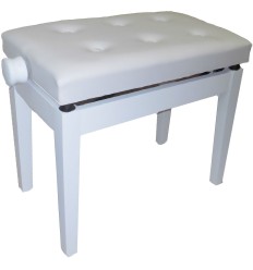 OQAN PIANO BENCH BGM WHITE-WHITE Banqueta de madera para piano